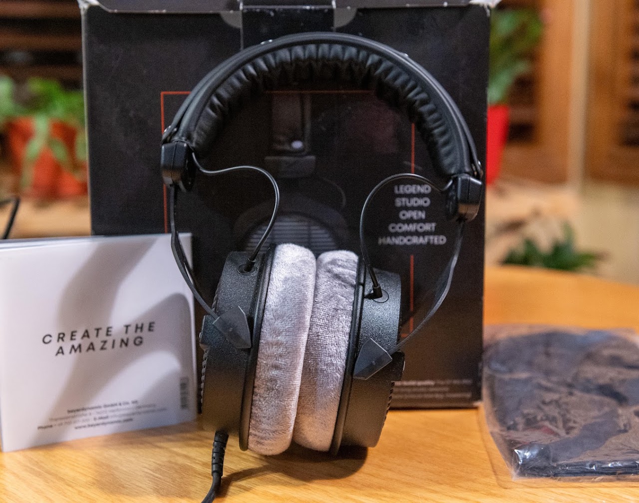 Beyerdynamic DT 990 Pro headphones with their packaging