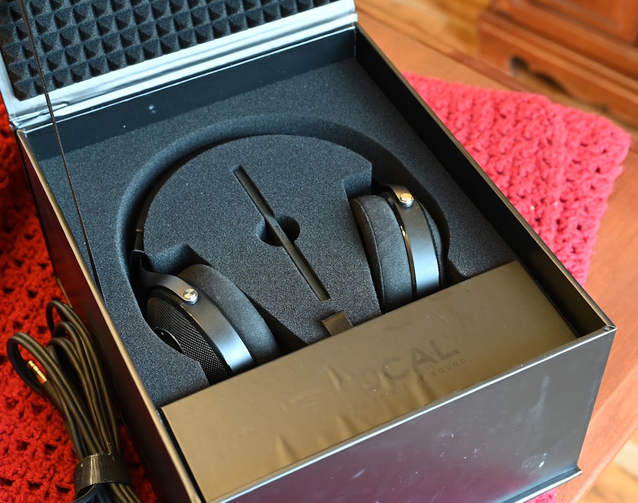 Focal Elear headphones and accessories in their box